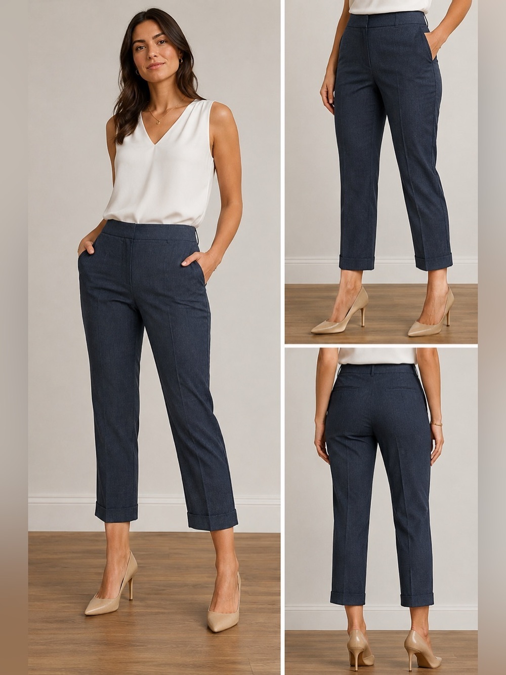 Ann Taylor Cropped Straight-Leg Pants